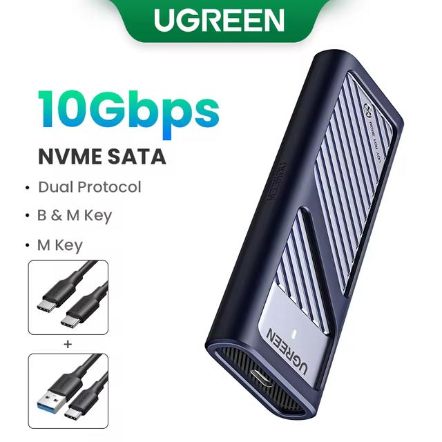 Корпус SSD M.2 UGREEN CM400 90264 алюминиевый